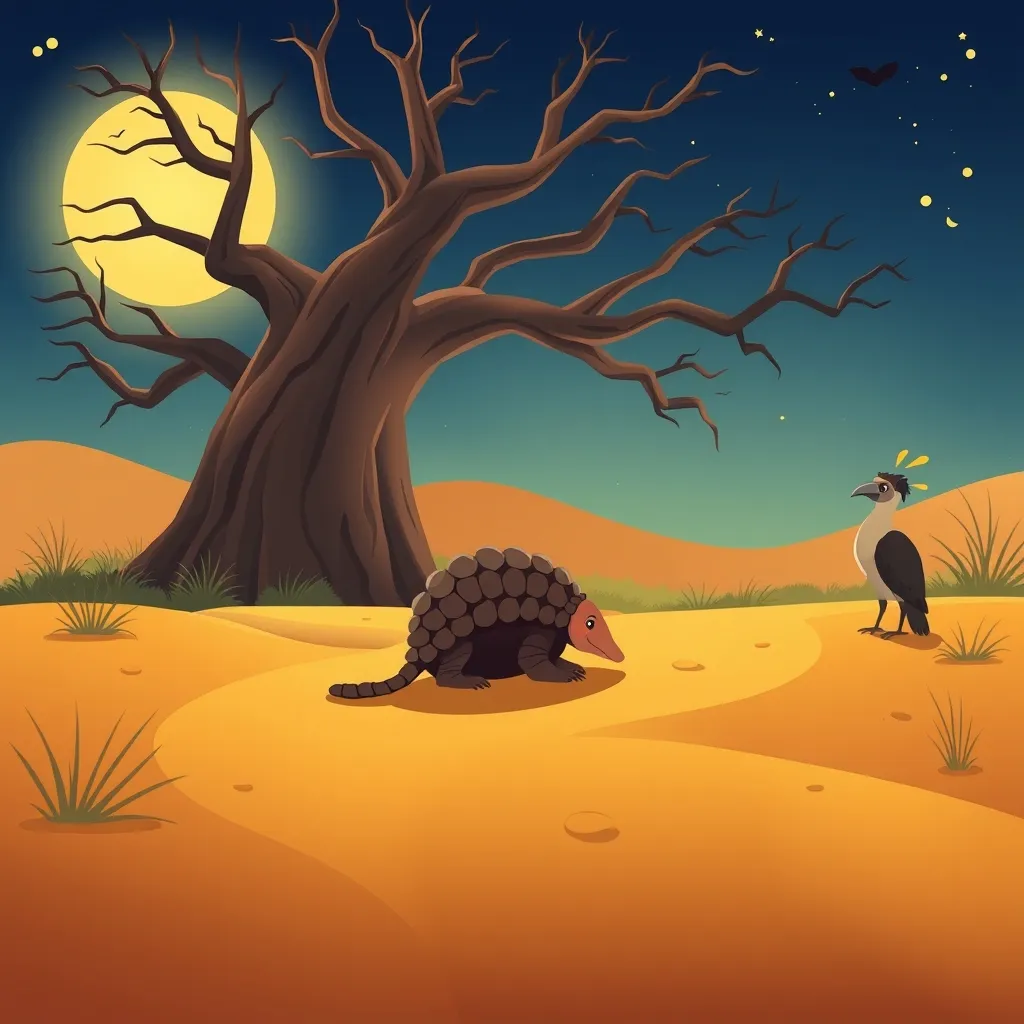 Tumbi and the Moonlit Baobab Tree